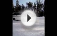 Экстремальное вождение автобуса на льду, автошкола Финляндия