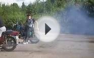 Izh Jupiter 5 burnout trainig / ИЖ Юпитер 5 обучение дрифт